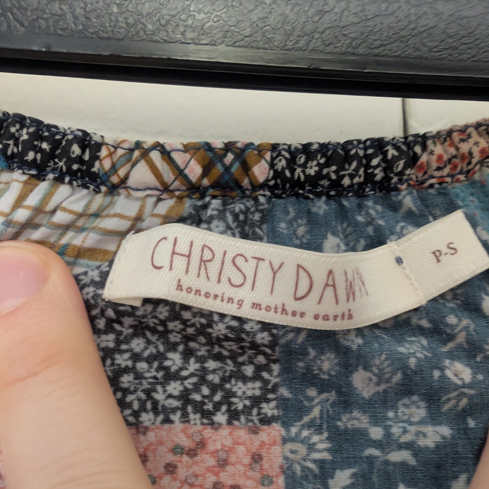 Christy Dawn Brynne Dress Patchwork Blues - image 2